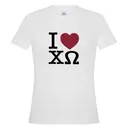 Chi Omega Heart and Greek Letters PR Shirt 2