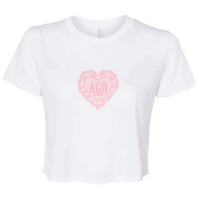 Alpha Gamma Delta Heart Lace Formal Shirt 2