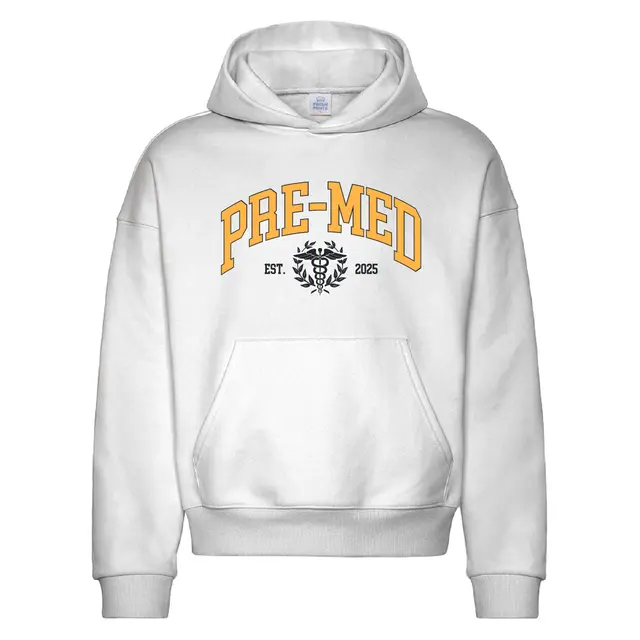 Pre-Med Club Bold Lettering Caduceus PR Hoodie 2