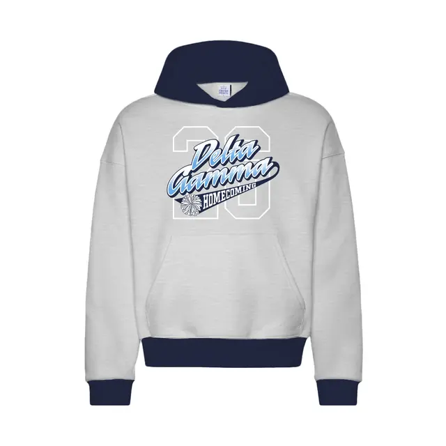 Delta Gamma Cheerleading Illustration Homecoming Hoodie 2