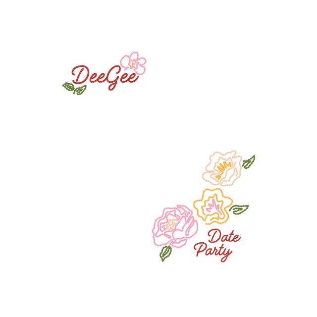 Delta Gamma Floral Text Date Party Tank