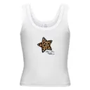 Cheetah Patterned Laced Star Parent's Weekend Tank Design for Phi Mu