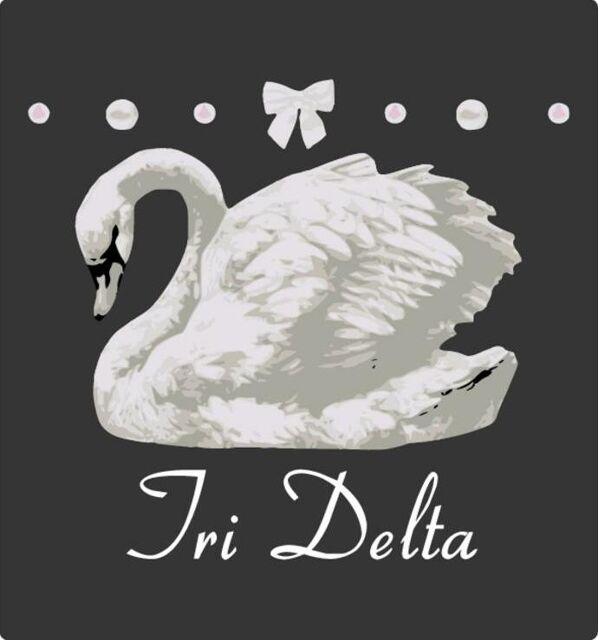 Classic Swan and Pearls Graphic PR Sweater Delta Delta Delta Merch ...