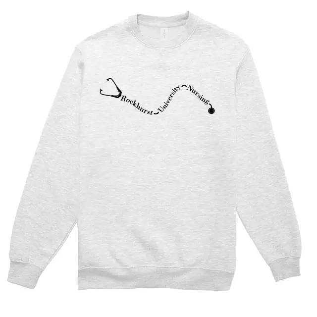 Rockhurst University Curved Stethoscope Nursing Crewneck 2