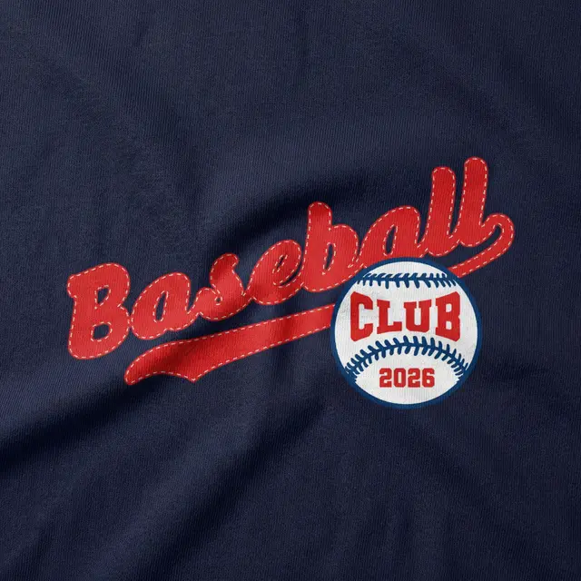 Baseball Team Hand Drawn Lettering Circle Logo PR Crewneck