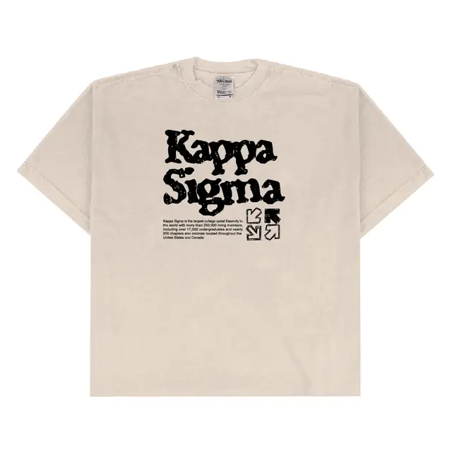 Kappa Sigma Distressed Text with Arrows PR Shirt 2
