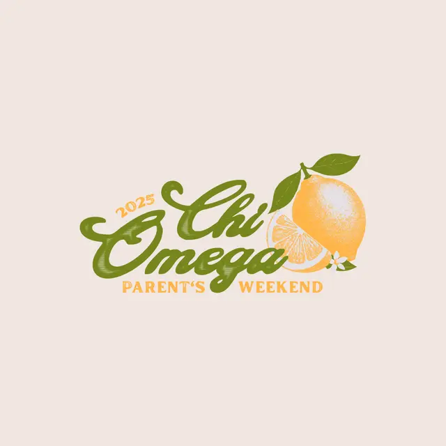 Chi Omega Lemon Illustration Parent's Weekend Shirt