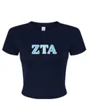 Zeta Tau Alpha Gingham Lace Text PR Shirt 2