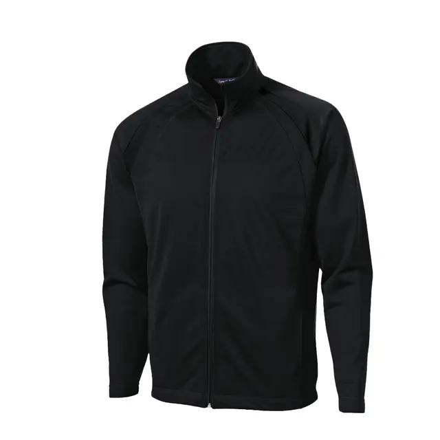 SPORTTEK TRICOT TRACK JACKET Black Black Front