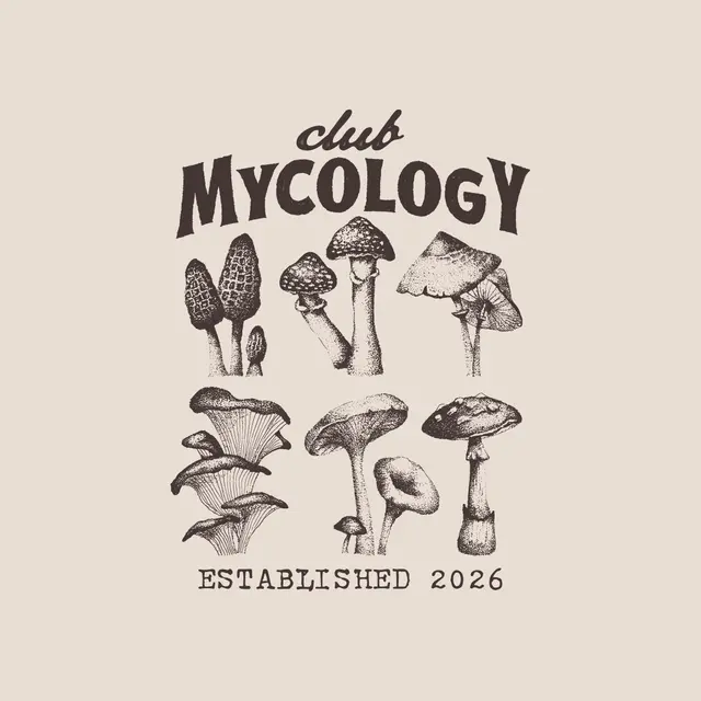 Mycology Club Mushrooms Illustration PR Shirt