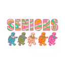 Delta Zeta Colorful Senior Turtle PR Shirt