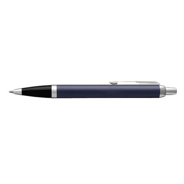 Parker IM Ballpoint Blue Matte - Silver Trim Back