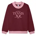Women's Tennis Club Pink Texts and Rackets Graphic PR Sweater 2