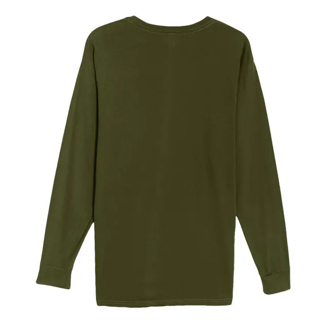 Unisex Long Sleeve T-Shirt Army Green Back
