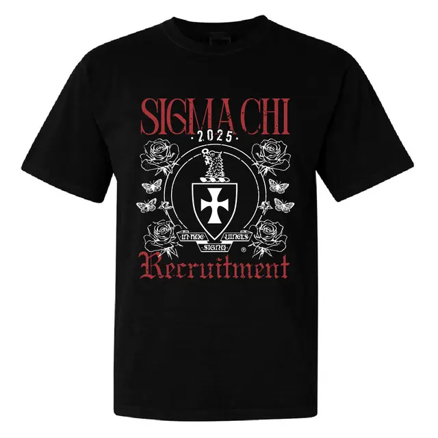 Sigma Chi Gothic Crest and Rose Recruitment Shirt 2