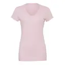 Bella + Canvas Ladies' Jersey Short-Sleeve V-Neck T-Shirt b6005 Pink Front