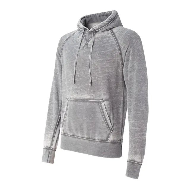 Customizable J America Vintage Zen Fleece Hooded Sweatshirt 8915 Cement Left