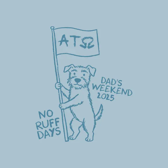 Alpha Tau Omega Dog Drawing Dad's Weekend Hoodie