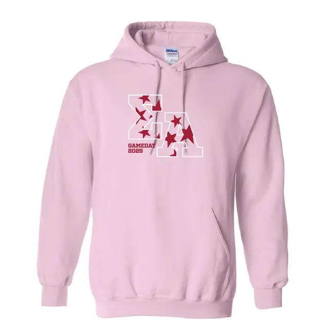 Sigma Alpha Star Pattern Game Day Hoodie 2
