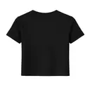 Baby Rib Short Sleeve Crop Tee Black Back