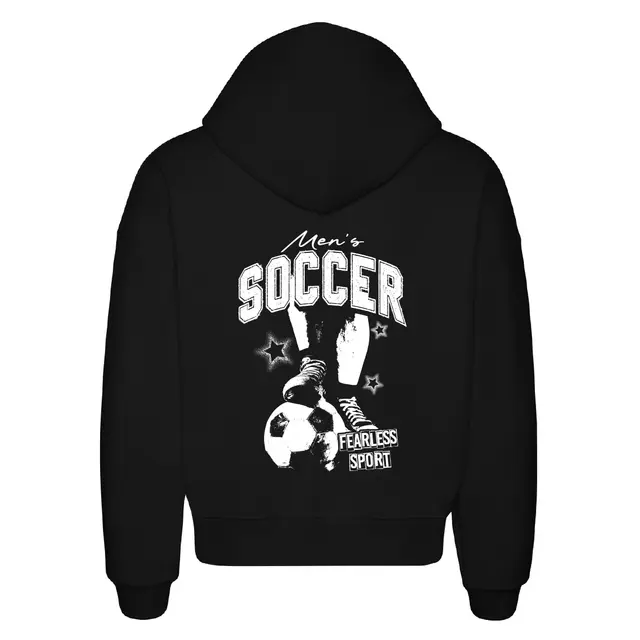 Men's Soccer Bold Text and Stars PR Hoodie 2