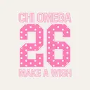 Chi Omega Starry Numbers Philanthropy Shirt