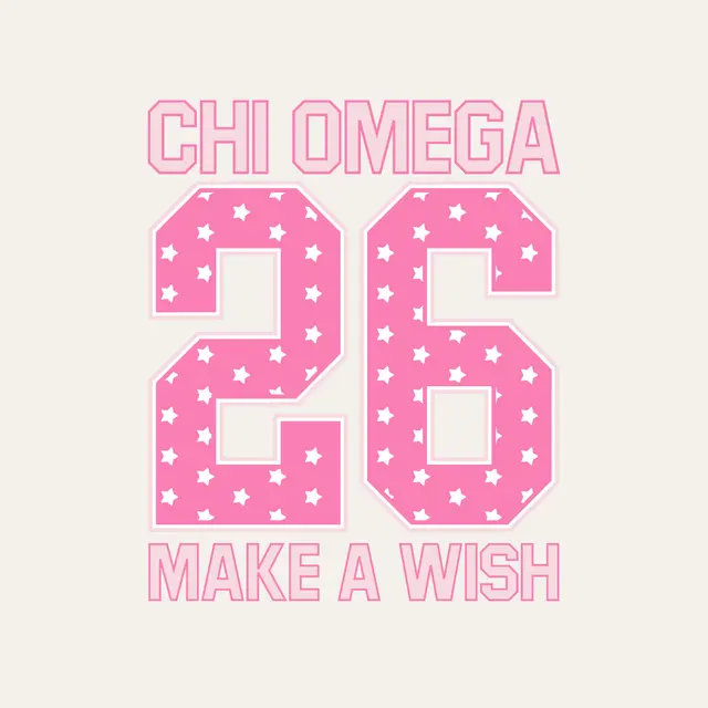 Chi Omega Starry Numbers Philanthropy Shirt