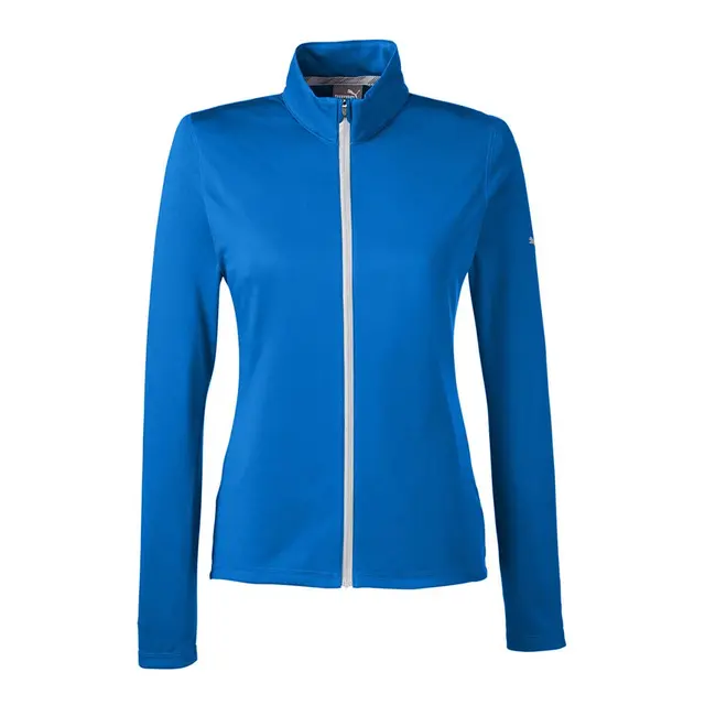 Customizable Puma Golf Ladies' Icon Full-Zip 596803 Lapis Blue Front