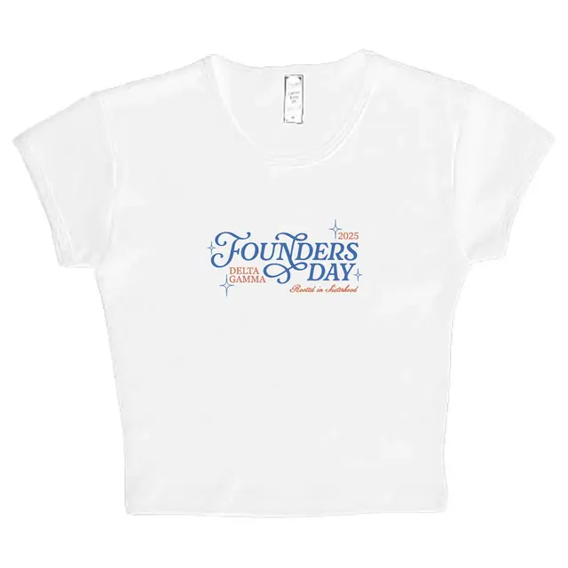 Delta Gamma Swirly Font Founder's Day Shirt 2