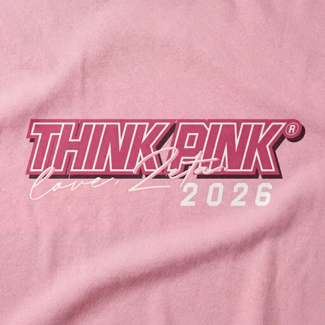 Zeta Tau Alpha Think Pink Love Script Philanthropy Sweater