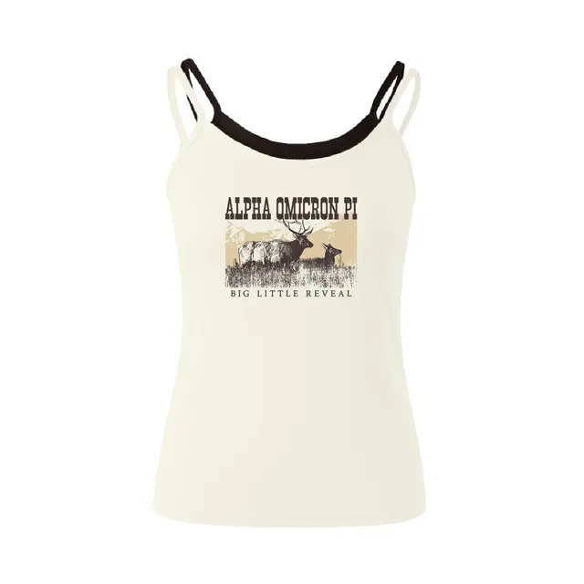 Alpha Omicron Pi Elk Graphic Big Little Reveal Tank 2