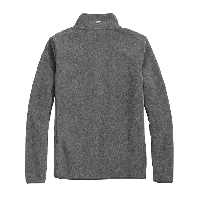 Vineyard Vines Women's Harbor Fleece 1/4 Zip Charcoal Back