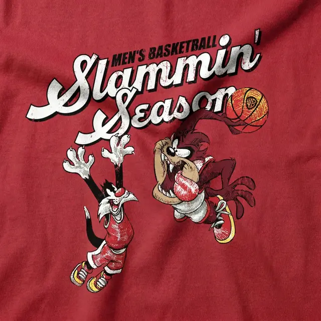 Men's Basketball Illustrated Characters Slammin Season Crewneck