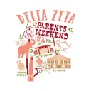 Delta Zeta Illustrated Campus Map Parents Weekend Shirt