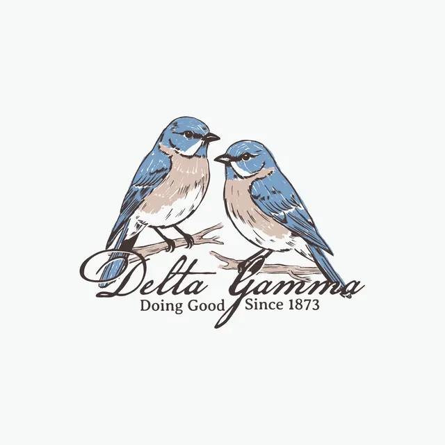 Delta Gamma Bluebird Illustration PR Tank