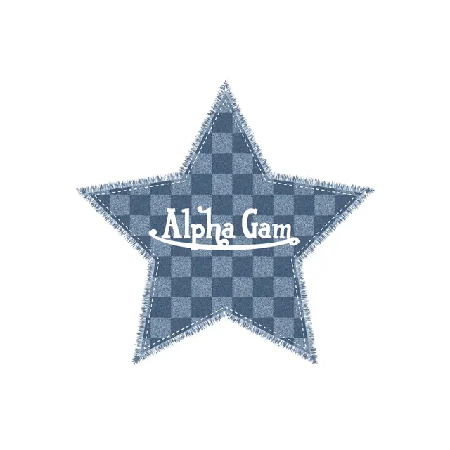 Alpha Gamma Delta Checkered Star PR Shirt