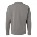 Hanes Unisex Garment-Dyed Polo Collar Sweatshirt - GDH490 Concrete Grey Back