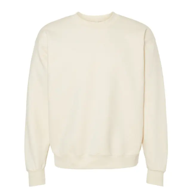 Customizable Hanes Adult 9.7 Oz. Ultimate Cotton 90/10 Fleece Crew f260 Natural Front