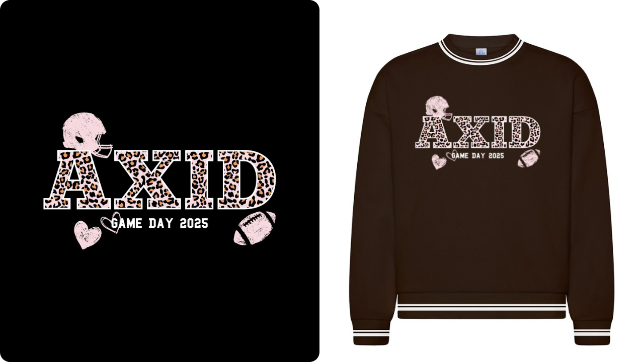 Leopard Game Day AXiD Sorority Crewneck