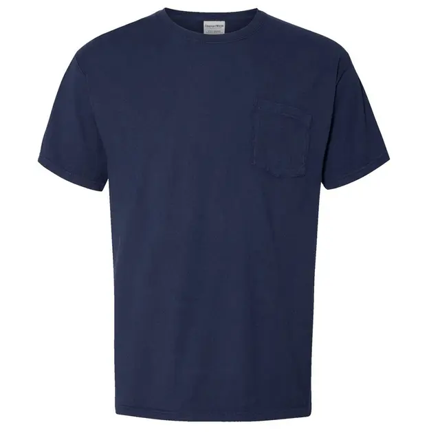 Hanes Comfortwash Unisex Pocket T-Shirt gdh150 Navy Front