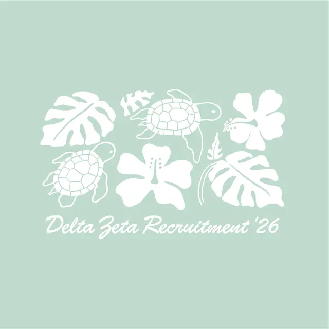 Delta Zeta Tropical Illustration Rush Tank