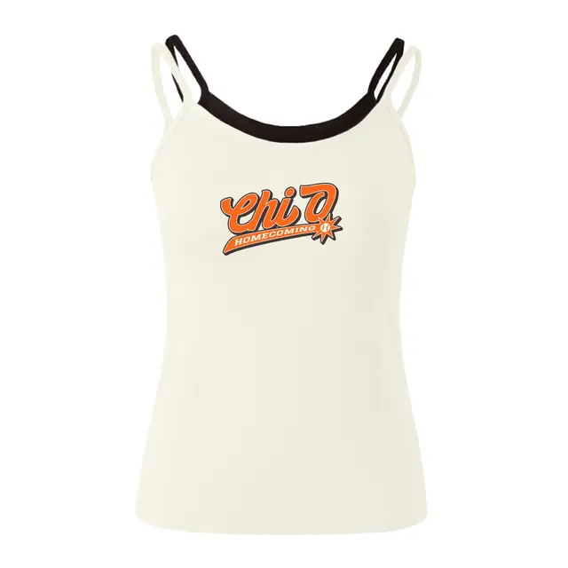 Chi Omega Hand Drawn Lettering Homecoming Tank 2