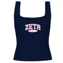 Zeta Tau Alpha Pink Polka Dot and Oval Patch Big Little Reveal Tank 2
