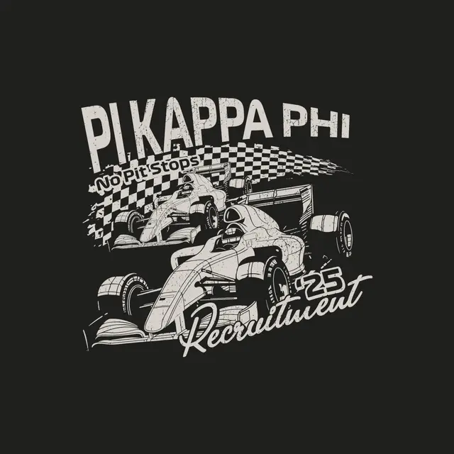 Pi Kappa Phi Race Car Illustration Recruitment Shirt