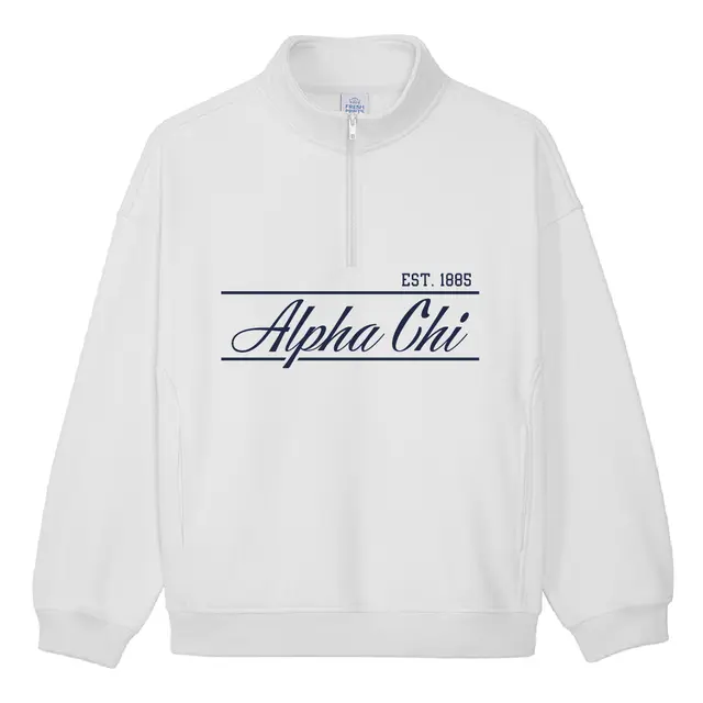 Alpha Chi Omega Classic Script and Bold Line PR Sweater 2
