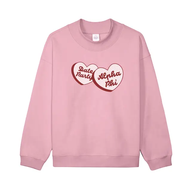 Alpha Phi Heart Illustration Date Party Sweater 2