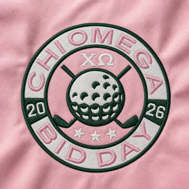 Chi Omega Playful Golf Graphic Rush Tank