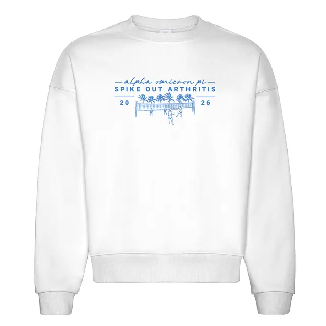 Alpha Omicron Pi Tropical Volleyball Philanthropy Crewneck 2