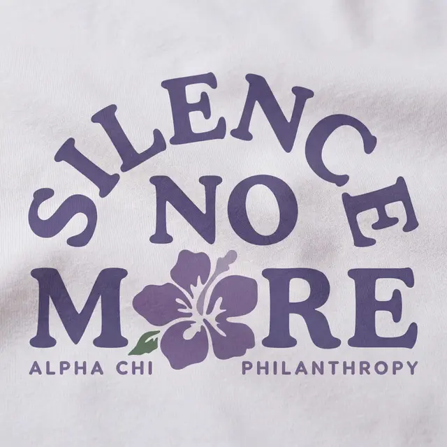 Alpha Chi Omega Hibiscus Text Philanthropy Shirt