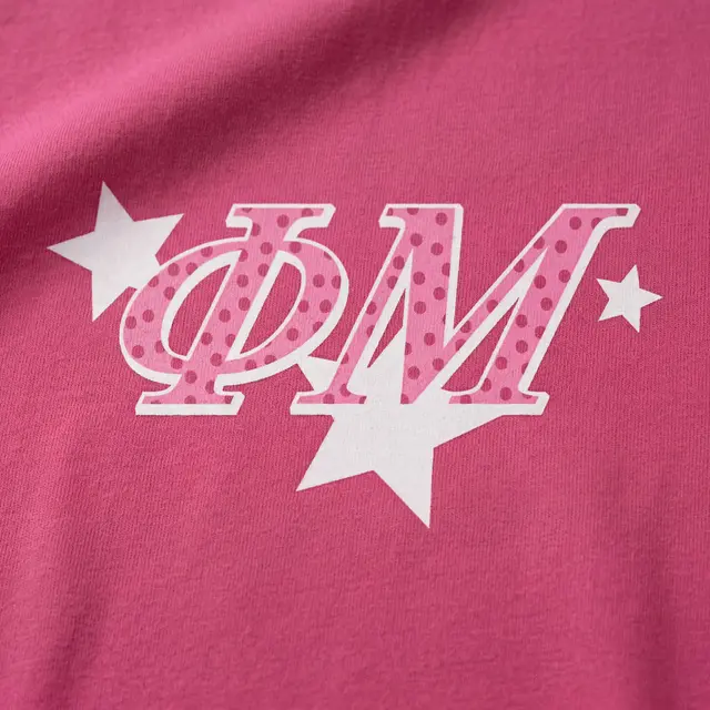 Phi Mu Polka Dot Star Graphic PR Shorts